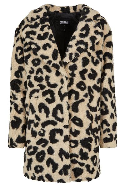 Urban Classics Damen Ladies Oversized Aop Sherpa Coat