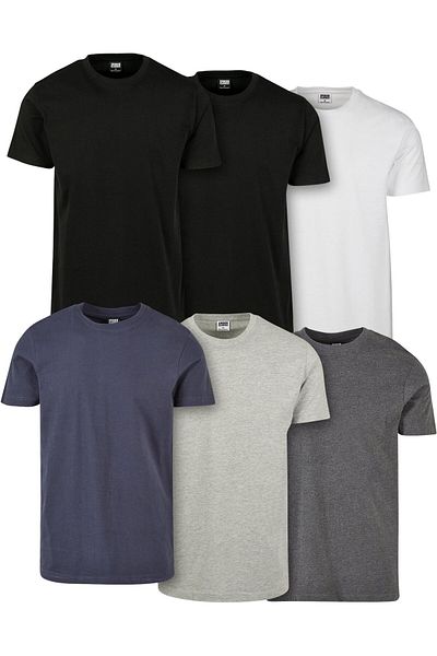 Urban Classics Herren Basic Tee 6-pack