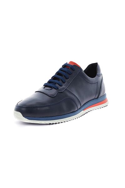 TOGO Pantofi Sport, Urban Sneakers Pas Albastru Box, Piele Naturala