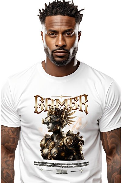 StoryGift Romania Tricou Barbati Gamer Ciber Silueta Feminina Cu Armura Joc C...