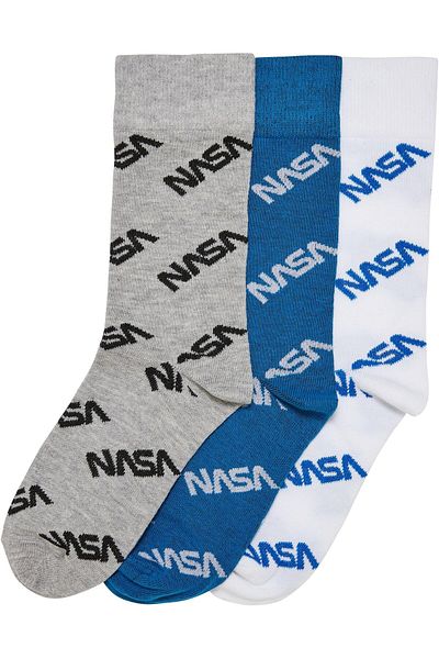 Mister Tee Unisex Nasa Allover Socks Kids 3-pack
