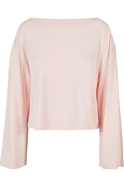 Urban Classics Damen Ladies Short Modal Bateau Necklinie Longsleeve