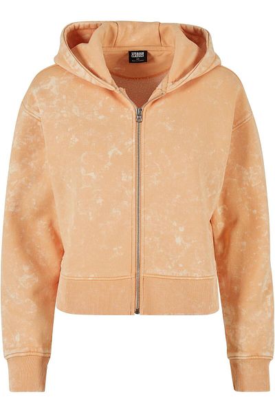 Urban Classics Damen Ladies Short Oversized Towel Washed Zip Hoody