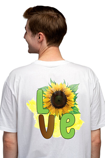 StoryGift Romania Tricou Barbati Cu Mesajul "love", Ilustratie, Plante, Floar...