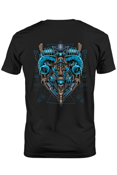 StoryGift Romania Tricou Barbati Cu Berbec, Mecha, Robot, Geometric, Sf, Cybe...