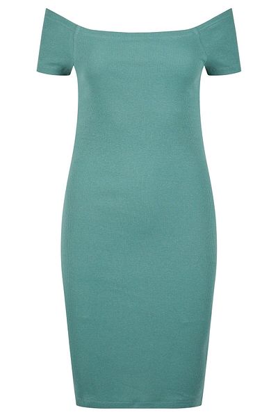 Urban Classics Damen Ladies Off Shoulder Rib Dress