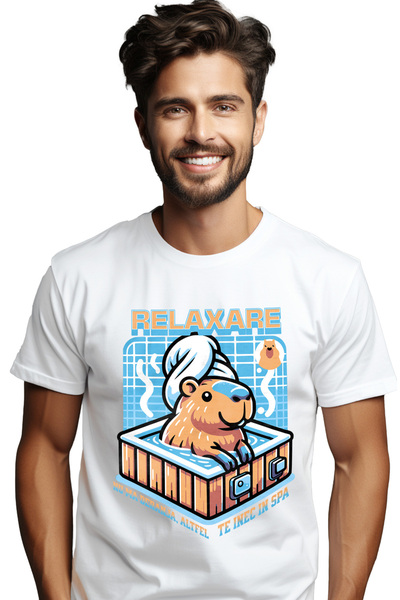 StoryGift Romania Tricou Barbati Hamster La Spa, Nu Ma Deranja Relaxare Cu Im...