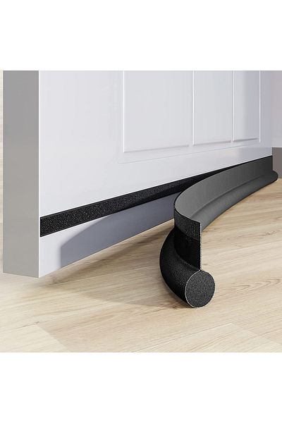 Choice Black Adjustable Door Bottom Seal Strip Weatherstrip Under Door Draft Stopper Anti-cold One Side Gap