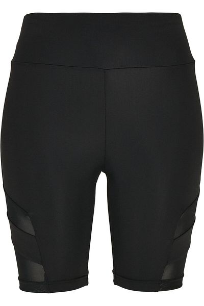 Urban Classics Damen Ladies High Waist Tech Mesh Cycle Shorts