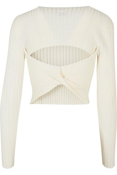 Urban Classics Damen Ladies Short Rib Knit Twisted Back Sweater