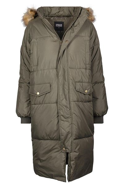 Urban Classics Damen Ladies Oversize Faux Fur Puffer Coat
