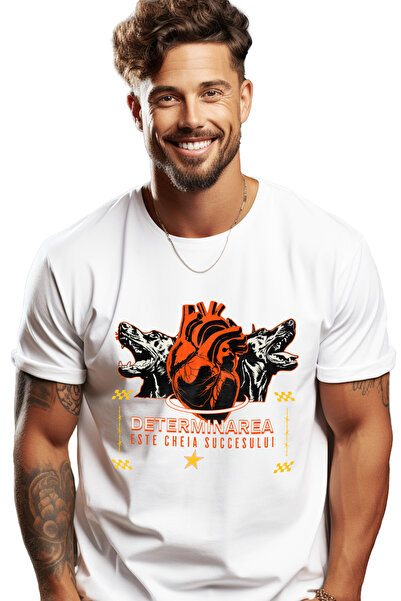 StoryGift Romania Ανδρικό T-Shirt με Εμπνευσμένο Μήνυμα: Η Αποφασιστικότητα Ε...