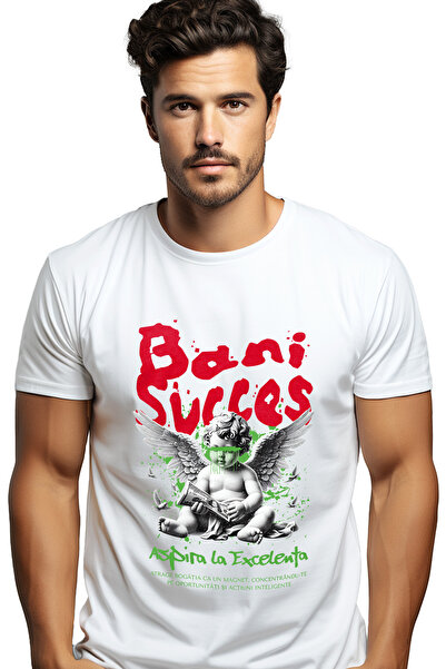 StoryGift Romania Tricou Barbati Inger, Bani, Succes - Aspira La Excelenta Cu...