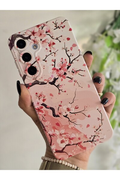Samsung Galaxy S24 FE Compatible Artistic Flowers Patterned Transparent Phone Case