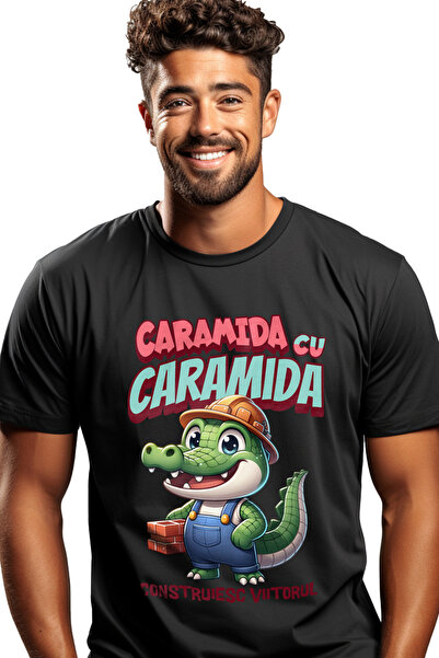 StoryGift Romania Tricou Barbati Mesaj Caramida Cu Caramida, Construiesc Viit...