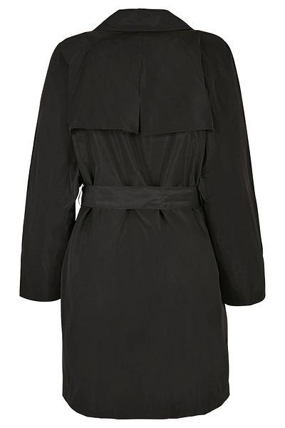 Urban Classics Damen Ladies Crinkle Nylon Minimal Trench Coat