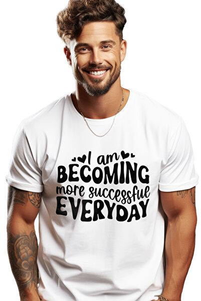 StoryGift Romania Men's T-shirt With Hearts And The Message "i Become More Su...