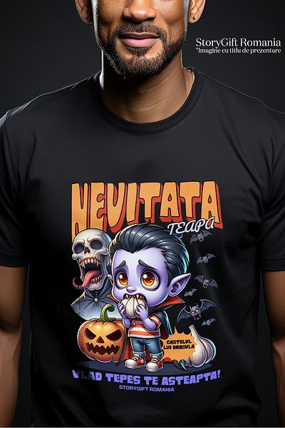 StoryGift Romania Men's T-Shirt Unforgettable Teapa-Vlad Tepes Is Waiting For You With Print On The Front, 100% Cotton, Nestg