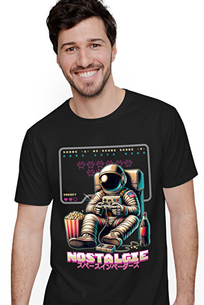 StoryGift Romania Tricou Barbati Gamer Astronaut Jocuri Video Vineri Seara Cu...