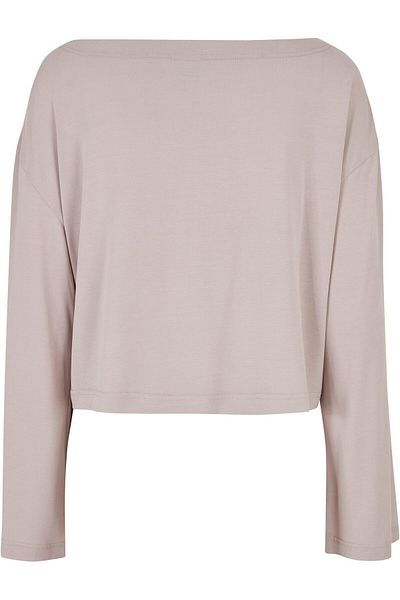 Urban Classics Damen Ladies Short Modal Bateau Necklinie Longsleeve