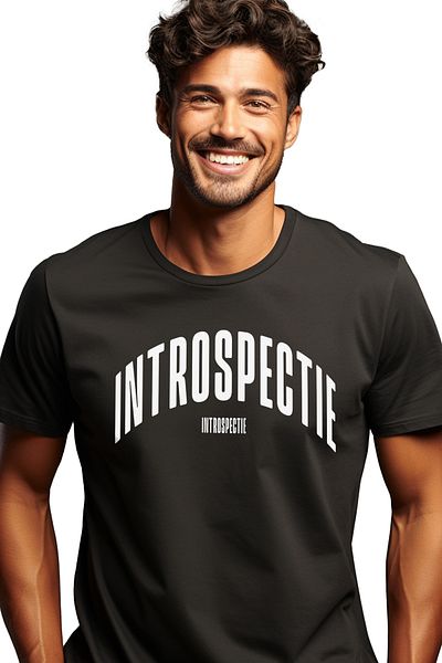 StoryGift Romania Tricou Barbati Cuvantul Introspectie, Motivational, Self Help, Intelegere De Sine, Apreciestg