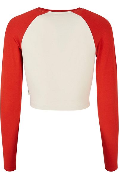 Urban Classics Damen Ladies Cropped Retro Baseball Longsleeve