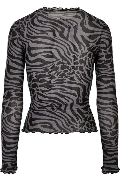 Urban Classics Damen Ladies Aop Mesh Turtleneck Longsleeve