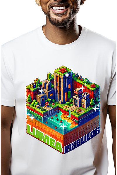 StoryGift Romania Tricou Barbati Joc Video Bun Venit! Lumea Pixelilor Cu Imprimeu Pe Fata, 100% Bumbac, Albstg