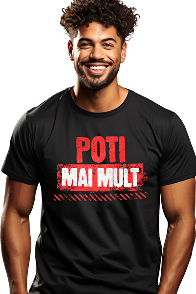 StoryGift Romania Ανδρικό T-Shirt με Εμπνευσμένο Αθλητικό Μήνυμα:  "Μπορείς ν...