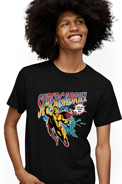 StoryGift Romania Tricou Barbati Super Gabriel, Upererou Sunt Aici Pentru Tin...