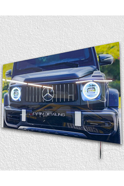 MERCEDES Plexon G-wagon Led Neon Pleksi Tablo – Kişiye Özel Plakalık Yazılı (59X119 CM)