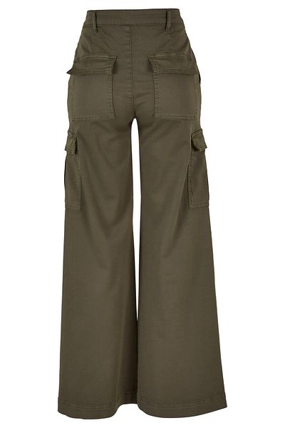 Urban Classics Damen Ladies High Waist Wide Leg Twill Cargo Pants