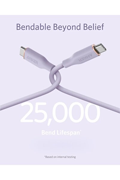 Anker Anker PowerLine III Type-C to Type-C Fast Charging Cable, 1.8m, Purple