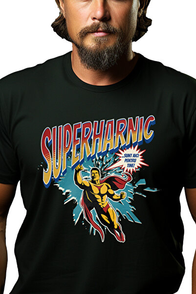 StoryGift Romania Tricou Barbati Super Harnic Supererou Sunt Aici Pentru Tine...
