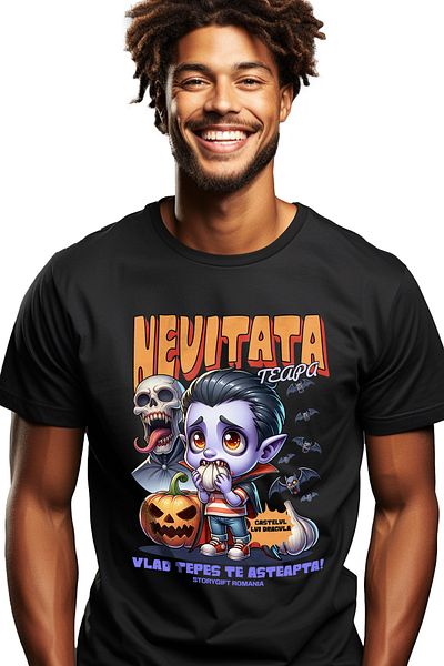 StoryGift Romania Men's T-Shirt Unforgettable Teapa-Vlad Tepes Is Waiting For You With Print On The Front, 100% Cotton, Nestg