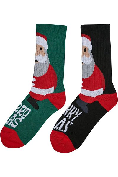 Urban Classics Unisex Fancy Santa Socks 2-pack