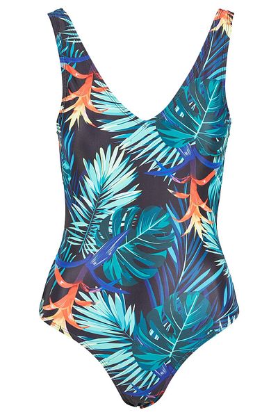 Urban Classics Damen Ladies High Leg Pattern Swimsuit