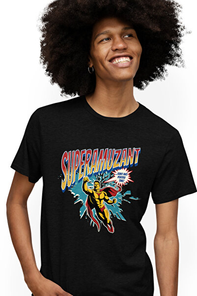 StoryGift Romania Tricou Barbati Super Amuzant Supererou Sunt Aici Pentru Tin...