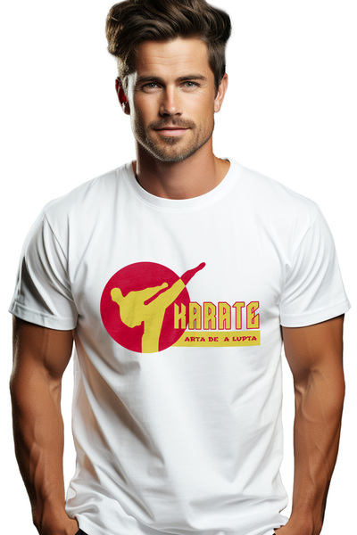 StoryGift Romania Tricou Barbati Iubitorii De Arte Martiale Karate Lovitura P...