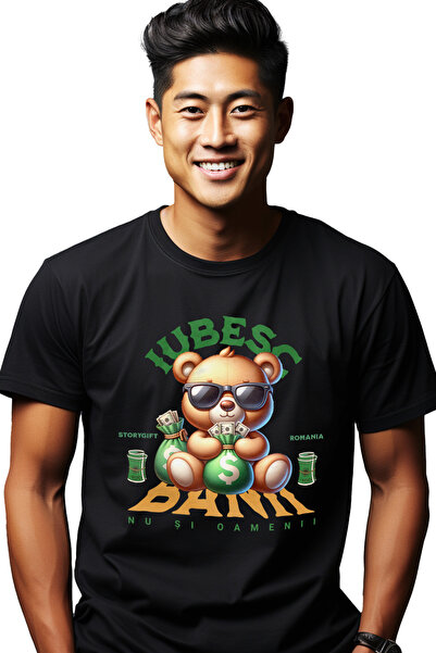 StoryGift Romania Tricou Barbati Iubesc Banii Nu Si Oamenii Urs De Plus Gangs...