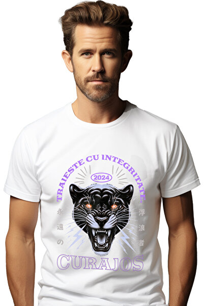 StoryGift Romania Tricou Barbati Pantera - Curajor, Traieste Cu Integritate C...
