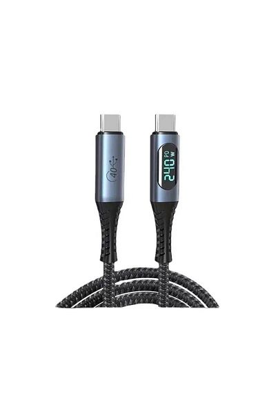 CLASSLIGHTS Smart Usb Type C 4.0 Cable With Display, Power 40gbps/240w, 8k Resolution - 1m, Electroaz