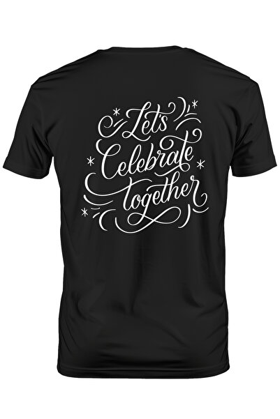 StoryGift Romania Tricou Barbati Cu Mesajul In Engleza "let's Celebrate Toget...