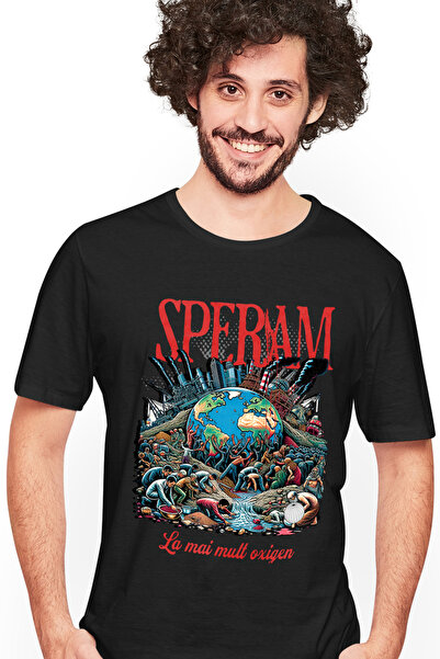 StoryGift Romania Tricou Barbati Planeta Moare Poluare, Oxigen Speranta Cu Im...