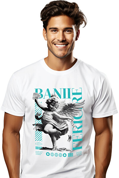 StoryGift Romania Tricou Barbati Inger - Banii, Fericire, Energie Pozitiva Zi...