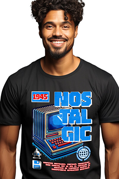 StoryGift Romania Tricou Barbati Cumputer Nostalgic Vintige Iubitorii De Calc...