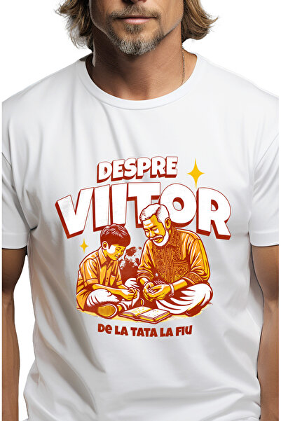 StoryGift Romania Tricou Barbati Tata-fiu-viitor, Familie Relatie Sanatoasa C...