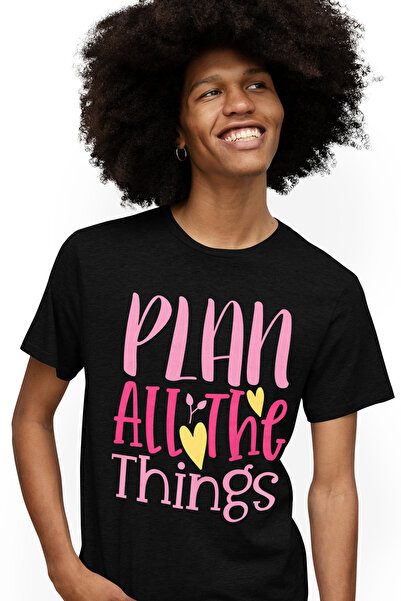 StoryGift Romania Tricou Barbati Cu Mesajul Plan All The Things, Planuieste Toate Lucrurile, Iubitorii De Or Stg