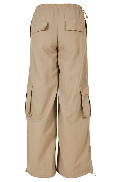 Urban Classics Damen Ladies Wide Crinkle Nylon Cargo Pants