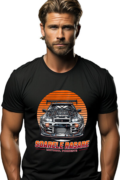 StoryGift Romania Ανδρικό T-Shirt Η Ανατέλλουσα Ήλιος: Μοτοσικλέτα Ξεκινάει τ...